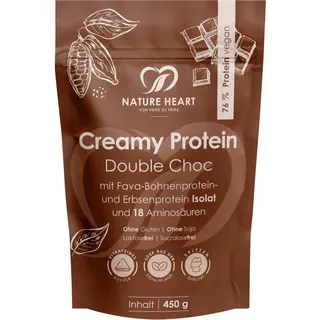 nature heart Creamy Protein Double Choc, Pulver 450 g