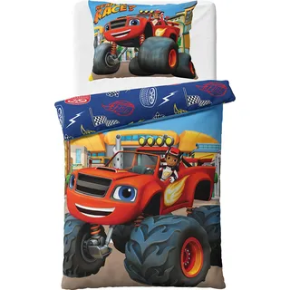 Kinderbettwäsche Flamingo und Four Wheelers Ready to Race - Rot