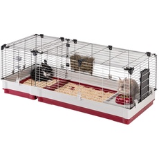 Ferplast - Meerschweinchen Käfig - Hasenkäfig - Kaninchenkäfig - Häuschen und Zubehör Inklusive - Viel Platz für Kaninchen - Öffnenden & Modular 142 x 60 x h 50 cm - Krolik, 140