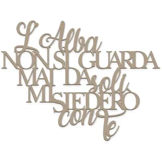 Schriftzug aus Holz, Morgendämmerung, Sonnenaufgang nie von Solo, Liebeszitat, Geschenkidee, dekorative Schriftzug, handgefertigt, Dekoration