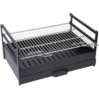 Sauvic 02728-Grill Schublade mit Grillrost aus Edelstahl 60 x 40 cm., Schwarz, 60.00x40.00x29.00 cm
