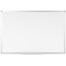 BoardsPlus - Whiteboard - 120 x 90 cm, mit Aluminiumrahmen und Stifteablage, Melamin Oberfläche
