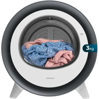 Cecotec Kompakter Ablufttrockner 3kg Bolero DressCode Dry 3500V Silver, 8 Programme, Klasse A, Intelligente Automatische Trocknung, Touch-Steuerung, UV Care Funktion, Dry Shoe Rack, Delay Start, Weiß
