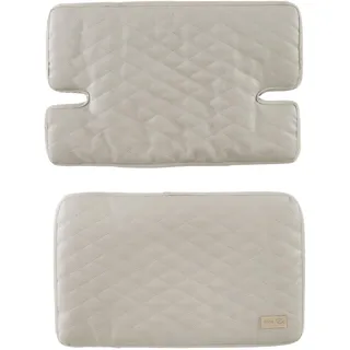 roba Sitzverkleinerer 2-teilig 'Greyish gesteppt' - Zubehör für Hochstuhl 'Nature Up' - Sitzkissen abwischbar & gepolstert - Ab 6 Monaten - Beige