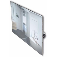 Bild von Infrarotheizung Glasheizkörper 1200W 60x120cm Dekorfarbe Spiegel silberfarben