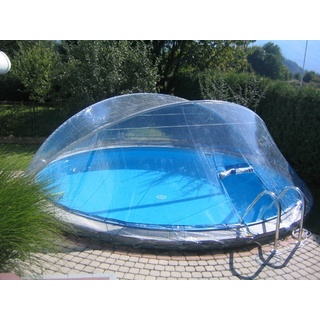 Weinmann Cabrio Dome Überdachung für Stahlmantel Rundbecken 300 x 320 cm transparent