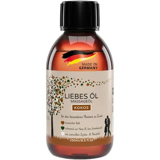 MakeLove Massageöl Kokos 250ml - Sinnliches Liebesöl für Partnermassagen - Pflegeöl für Ganzkörper-Massagen - Gleitöl