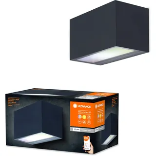 LEDVANCE Außenleuchte Aluminium 14,5 cm dimmbar IP44 dunkelgrau 600 Lumen