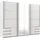 Schwebetürenschrank Emden 270 x 210 x 65 cm Weiß
