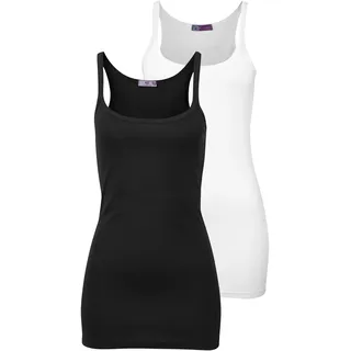 AJC AJC, Longtop 2er-Pack, in Basic, Form im Doppelpack, schwarz-weiß