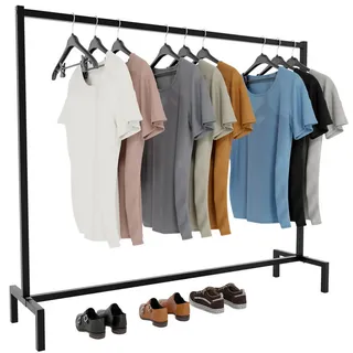 CLP Kleiderständer Melva schwarz/150x38x120