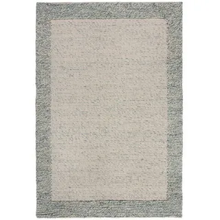 Handwebteppich , Blau , Textil , Uni , rechteckig , 160x230 cm , Reach, AZO-frei, Handmade in India , für Fußbodenheizung geeignet, strapazierfähig , Teppiche und Böden, Teppiche, Schafwollteppiche