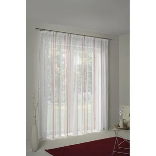 Vorhang WIRTH "Chloé" Gr. 7, rot, B:600cm H:145cm, Polyester, Gardinen, Vorhang, Store