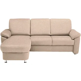 Beldomo System Ecksofa , Beige , Metall , Ottomane links, L-Form , 220x163 cm , erweiterbar, Bettkasten erhältlich, Fußauswahl, Stoffauswahl, planbar, seitenverkehrt erhältlich, Rücken echt , Wohnzimmer, Sofas & Couches, Wohnlandschaften, Ecksofas
