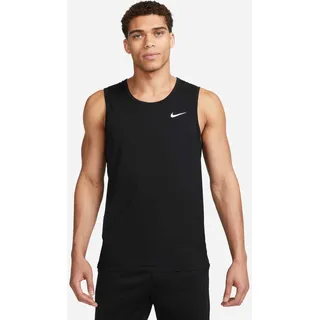 Nike Tanktop "DRI-FIT HYVERSE MENS SHORT-SLEEVE FITNESS TANK" sportlicher Stil, schweißableitende Technologie, weiches Material, schwarz, weiß