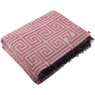 Zoeppritz Tagesdecke Legacy Coral , Koralle , Textil , 140x190 cm , Fransen , Heimtextilien, Wohntextilien, Decken, Plaids