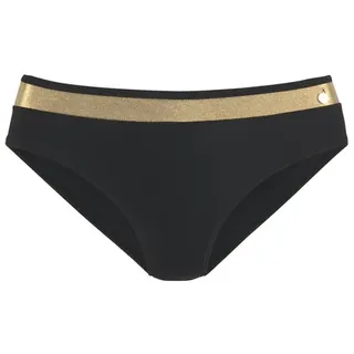 LASCANA Bikini-Hose Damen schwarz-goldfarben Gr.32