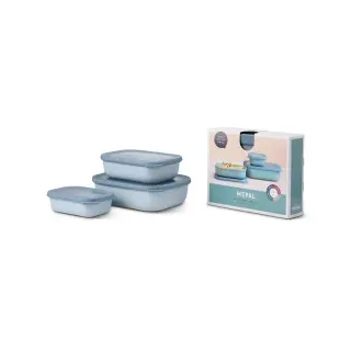 Mepal Cirqula rechteckig nordic blue 0,5 l, 1 l, 2 l, 3-teilig