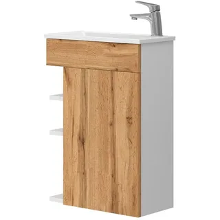 Vicco Waschbeckenunterschrank 2 Teile 50 x 70 x 25 cm Braun
