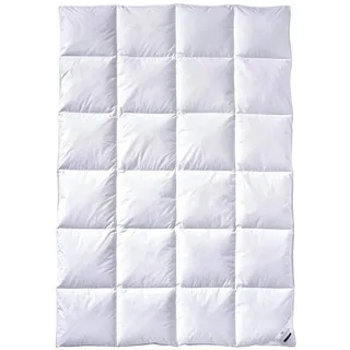 Billerbeck Daunendecke Martina® - 155 x 220 cm Decke - warme Winterdecke - allergikergeeignet – 90% Gänsedaunen, 10% Gänsefedern - weiß