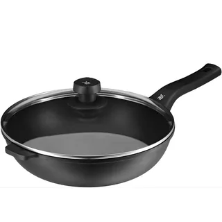 WMF Permadur Premium Wokpfanne 30 cm Induktion, Glasdeckel mit Dampföffnung, Wok Aluminium beschichtet, asiatisches Kochgeschirr, für alle Herdarten geeignet