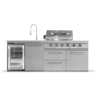 GORILLER® EMPIRE-S3 Outdoor-Küche| 6-Brenner Gasgrill | CoolClean - Grau