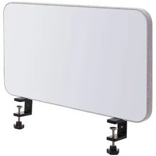 Mendler Tisch-Whiteboard HWC-G74, Büro-Sichtschutz Trennwand Schreibtisch Magnettafel Pinnwand, Stoff/Textil ~ 60x35cm grau