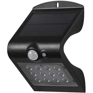 LED Solar Strahler Metall Schwarz OSRAM Sensor 4000K IP65 B:7.9cm Spot Terrasse