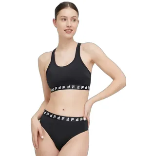 FILA Damen Salinas Racer Back Bikini-Set, Black, XS