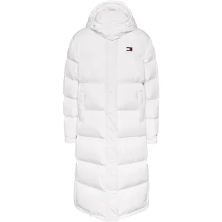 Tommy Jeans Steppmantel »TJW ALASKA LONG PUFFER EXT«, mit Logostickerei, weiß