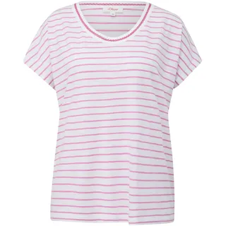 s.Oliver Damen 2147006 T-Shirt gestreift, PINK 43G1, 42