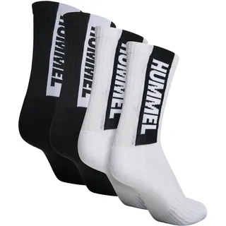 hummel HMLLEGACY CORE 4-PACK SOCKS MIX 36-40 Weiß/Schwarz