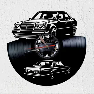 VINY WOODY Luxus-Auto-Wanduhr, groß, hochwertig, Schallplattenuhr, Wanddekoration, originelles Geschenk für das Auto von Prestigio