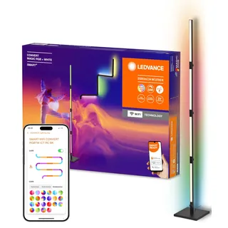 LEDVANCE SMART+ WIFI CONVERT Wand- & Stehleuchte, schwarz, 24W, 2320lm, regulierbares Weiß- & Farblicht, dimmbar, lange Lebensdauer, dynamischer Magic RGB-Lichteffekt, App-steuerbar, 2700K - 6500K