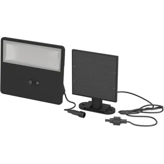EGLO Panettieri, Solar Panel, Outdoor Wandlampe solar mit Bewegungsmelder, Schwarze Außenleuchte, neutralweiß, IP44, 1500 Lm