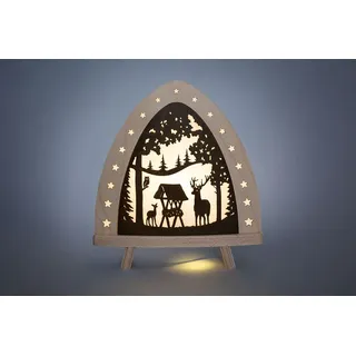 weigla günter gläser leuchtenherstellung Lichterbogen Hirsch FSC®-zertifiziert, beige, Material Holz, Weigla