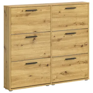 HBZ Sam 116 x 103 x 17 cm beige / Eiche Artisan