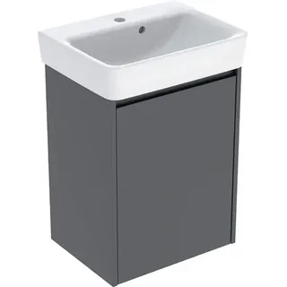 Geberit Renova Plan Set Handwaschbecken mit Unterschrank, 1 Tür, 50x69,7x38cm, 504.035.JK.1, Farbe: lava / lackiert seidenmatt
