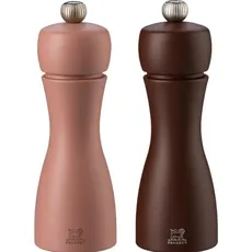 Peugeot Tahiti Pfeffer-/Salz Mühlenset 2 Stk 15 cm Braun, Pfeffermühle + Salzmühle, Braun