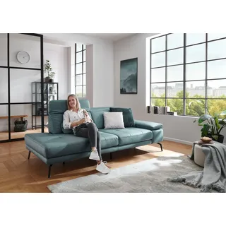 Die PlanBar Recamiere »MP-IN20126 optional mit Drehsitzfunktion« Inkl. Kopfteilverstellung, Federkern oder Kaltschaumpolsterung, blau