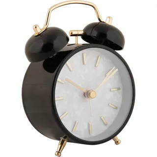 Wecker Retro PEARL GLOW, Ø 8 cm - Schwarz