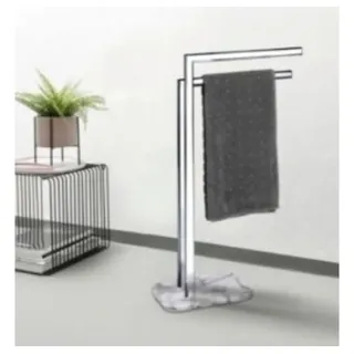 Wenko Albero Onyx Handtuchständer Silber/Weiß