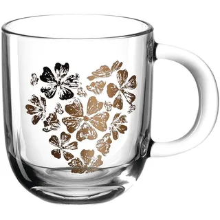 LEONARDO Tasse Emozione Blumenherz 0,3 l Transparent 4 St.