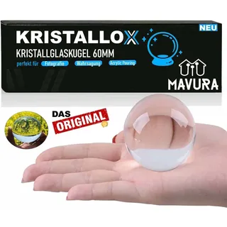 KRISTALLOX Kristallkugel Glaskugel Lensball Fotografie Deko Acryl Pouring 60mm