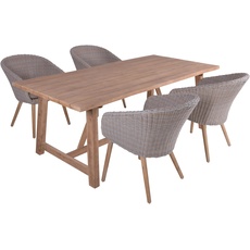 Bild Tischgruppe »OAKLAND/VISALIA Set 01««, (Set), 4 Sessel, Tisch LxB: 200x100 cm, inkl Auflagen,