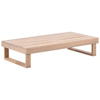 BELIANI Garten Couchtisch Hellbraun es Akazienholz Rechteckig 110 x 60 cm Modernes Design Tisch für Terrasse Balkon Garten Lounge - Braun