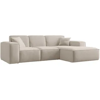 kaiser möbel Ecksofa L-Form Siena Stoff Maloy Beige Rechts - Beige