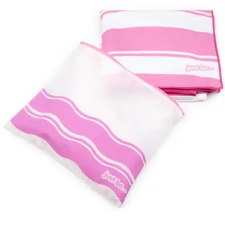 just be... Strandtuch aus Mikrofaser – Wellen-Motiv – Rosa – groß 160 x 80 cm