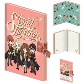 Pyramid Europe HARRY POTTER Geheimes Tagebuch mit Schloss (Stand Together Design) A5 Notizbuch und Journal - Offizielles Merchandise