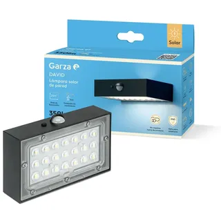 Garza - 4000K LED-Solar-Außenwandleuchte – Duale Beleuchtung 140o-70o, 35 Stunden Autonomie, Bewegungssensor, IP65, 25 m2 Abdeckung, minimalistisches Design für den Außenbereich